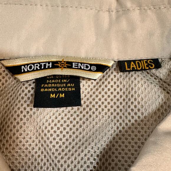 North End Size Women Tan Full Zip Jacket Techno Lite Lightweight Sz M NWT - Picture 3 of 9